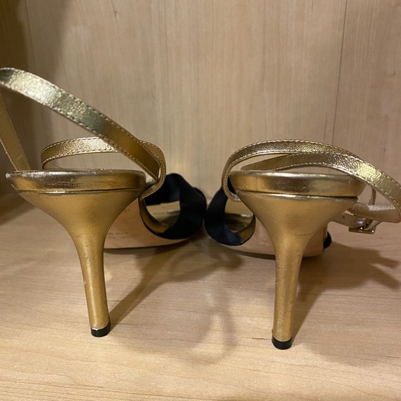 Kate Spade gold and black ankle strap heeled sandals Size 8 - Picture 5 of 6